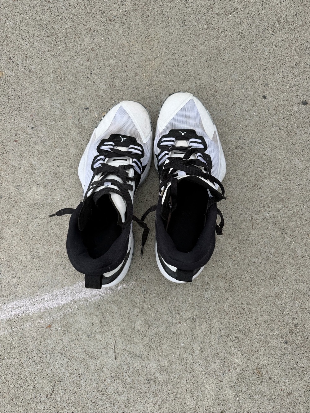 Jordan Men's Athletic Shoes in White and Black